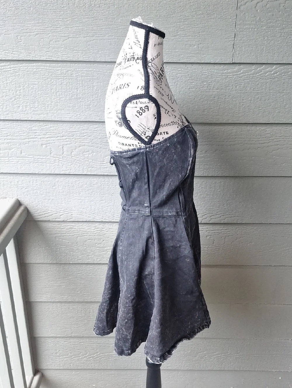 Vintage Betsey Johnson Collection Sweetheart Neckline Denim Party Dress 4 - Picture 6 of 15